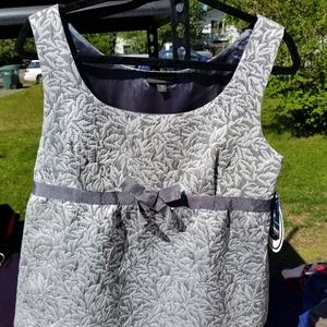 Silver and gray sleeveless blouse